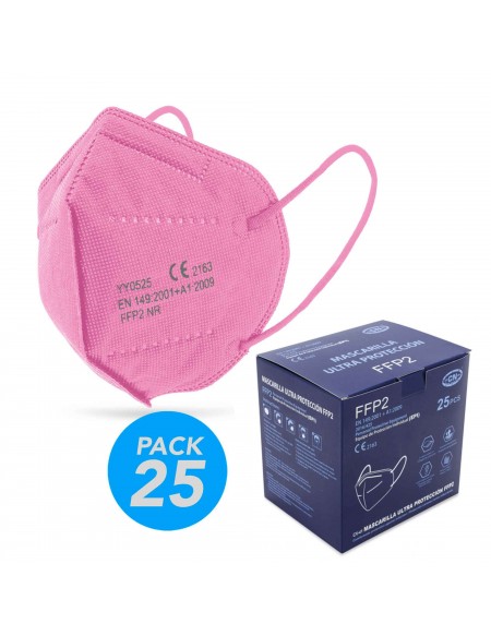 25 Pink FFP2 Masks. CE...