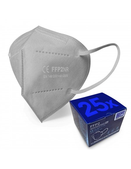 25 Black FFP2 Masks. CE...